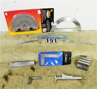 Tray lot assorted modern measuring devices: