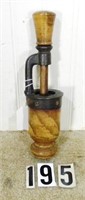 Uncommon, hand held cork press tool w/ cast iron