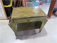 1930'S PAINTED 1 DR MAGAZINE TABLE