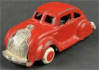 Vintage Heavy Cast Iron Toy Car, Red