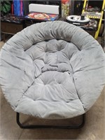 Grey Fabric - Kids / Adult Foldable Saucer Chair