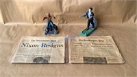 FRANKENSTEIN AND WOLF MAN FIGURINES & C