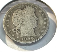 1899 Barber Quarter Dollar