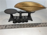 Vintage scale with weights