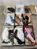 Assortment of high heels, most appear to be size