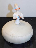 vintage porcelain figurine pin cushion