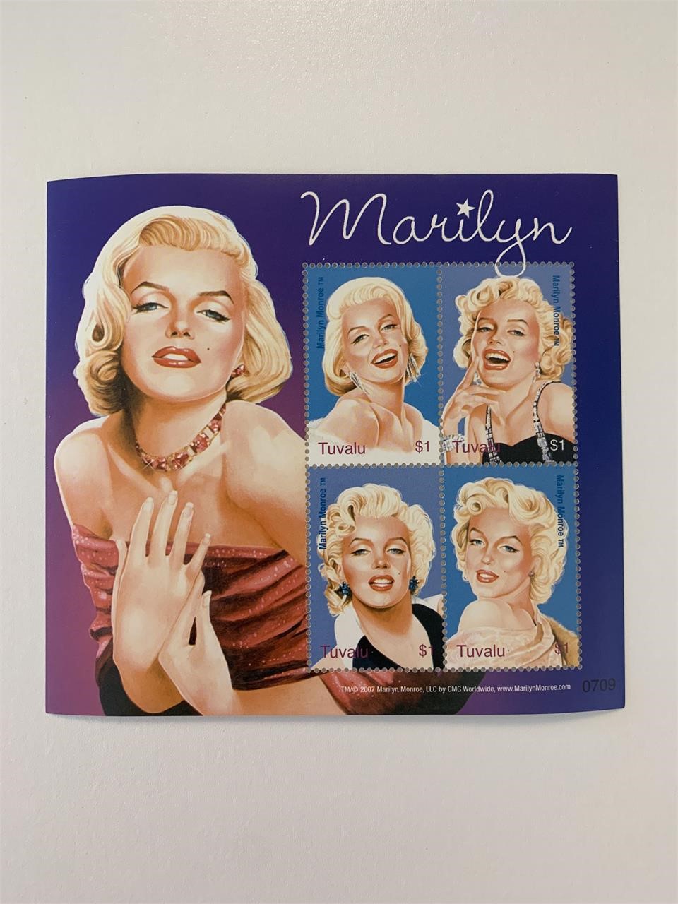 Marilyn Monroe stamp sheet