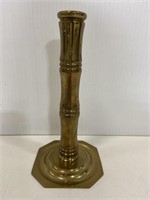 Brass bamboo candlestick holder