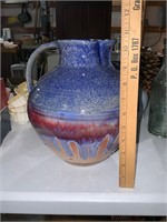 Huge pottery vessel signed Blau '92