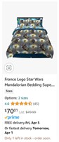 Franco Lego Star Wars Mandalorian Bedding Set