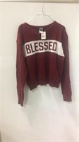 women’s Blessed sweater sz lg