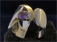Sterling & Amethyst ring, size 9