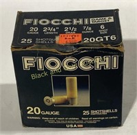 20 Gauge 2.75" 6 Shot Fiocchi Incomplete Box