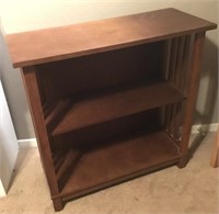 Mission Style Wood 2 Shelf Cabinet