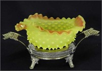 Hobnail 10" bowl in a Middletown silver plated