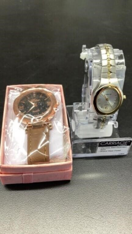 2 Women’s Wrist Watches Timex Carriage and Foloy