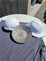 2 Hard Hats and gold pan