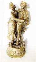 Large Bronze Man & Woman Dancing