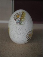Vintage Handpainted Ceramic Egg 4"
