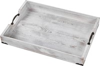Large Wood Rectangular Serving Tray 20 x 14 Inch R
