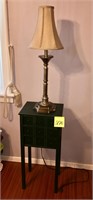 Green Side Table and Lamp