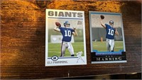 2 Cards Lot of Eli Manning Rookies