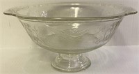VINTAGE INDIANA GLASS RECOLLECTION PEDESTAL BOWL