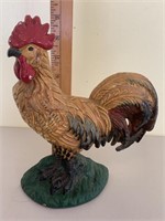 Cast iron rooster doorstop