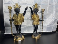 Heavy 16 inch bronze statues
