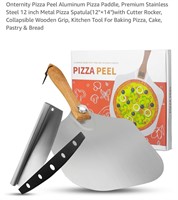 Onternity Pizza Peel Aluminum Pizza Paddle