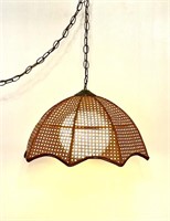 VTG RATTAN SWAG PENDANT