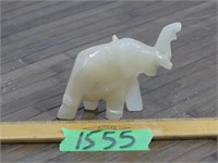 Vintage Hand Carved Stone Elephant 3.5"x4"x2"