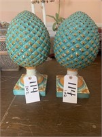 Pair of matching porcelain topiaries - Abigails
