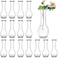 ZOOFOX Set of 16 Glass Bud Vase, Small Vases for F