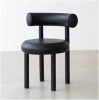 Solid Wood Black Side Chair C01