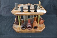 Tobacco Pipe Holder w/ 10 Pipes