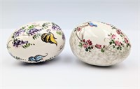 Vintage Painted Floral Eggs