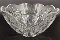 Waterford Crystal Fern Bowl with Scalloped Rim
