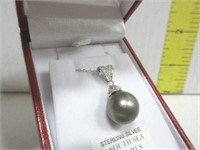 Sterling Silver 12mm Genuine South Sea Pearl ^cz