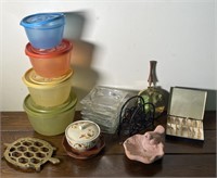 Vintage Rubbermaid storage/ashtrays and more