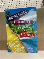 CORONA LIGHT METAL SIGN
