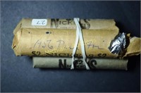 1955-D, 56-D & 56 BU Rolls of Jefferson Nickels