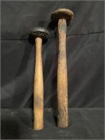 Pair Of Knapping Hammers 13.5"