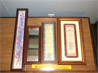 Group of Wall Hanging including (2) Framed Poems,