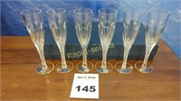 Set of 6 Bohemia Crystal Wine Glasses in Box