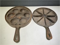 VTG Griswold Egg/Biscuit Cast Iron Pan & Corn