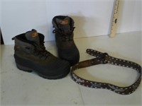 mens boots size 9 and leather belt
