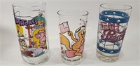 (3) VTG Flintstone, Pepsi, & Rocky Pat Glasses