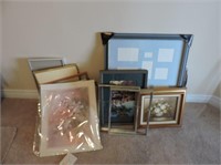 Selection Prints, Frames, Vintage Mirror, Etc