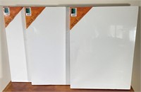 3 pcs. New Blank Stretched Canvases - 18x24